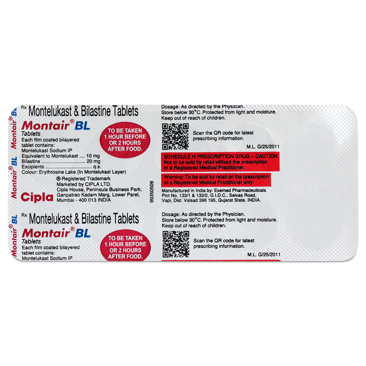 Montair BL Tablet 10's, Pack of 10 TABLETS Montair BL Tablet 10's, Pack of 10 TABLETS