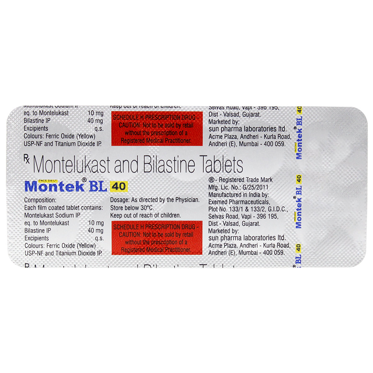 Montek BL 40 Tablet 10's, Pack of 10 Montek BL 40 Tablet 10's, Pack of 10