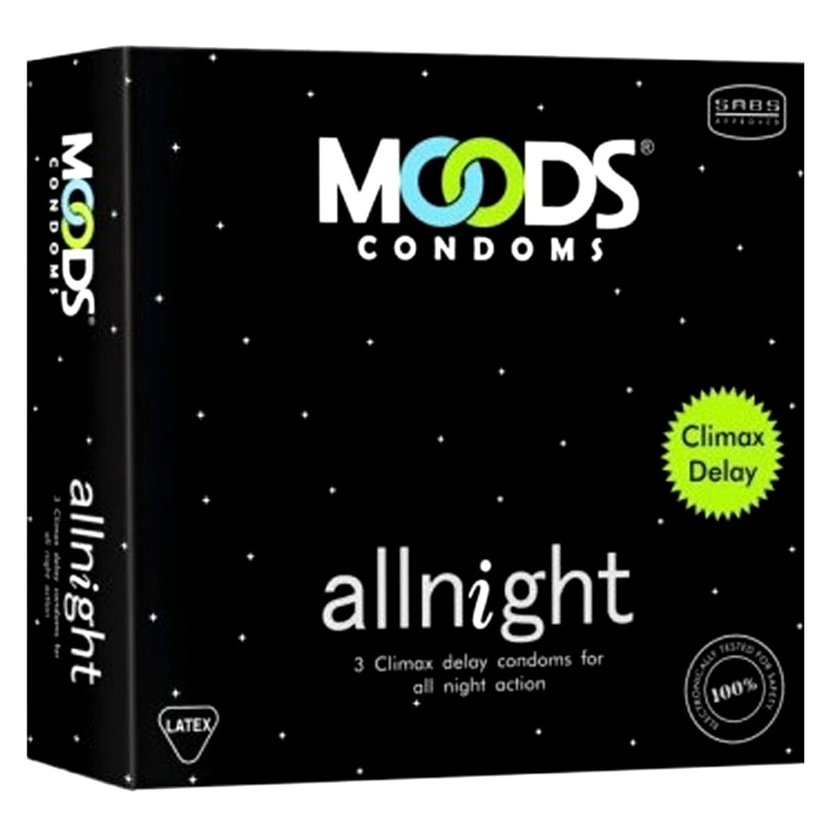 Moods Allnight Climax Delay Condoms, 3 Count Price, Uses, Side Effects