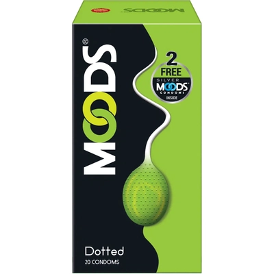 Moods Dotted Condoms, 20 Count, Pack of 1