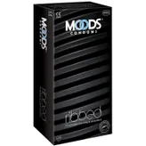 Moods Ribbed Condoms, 12 Count, Pack of 1