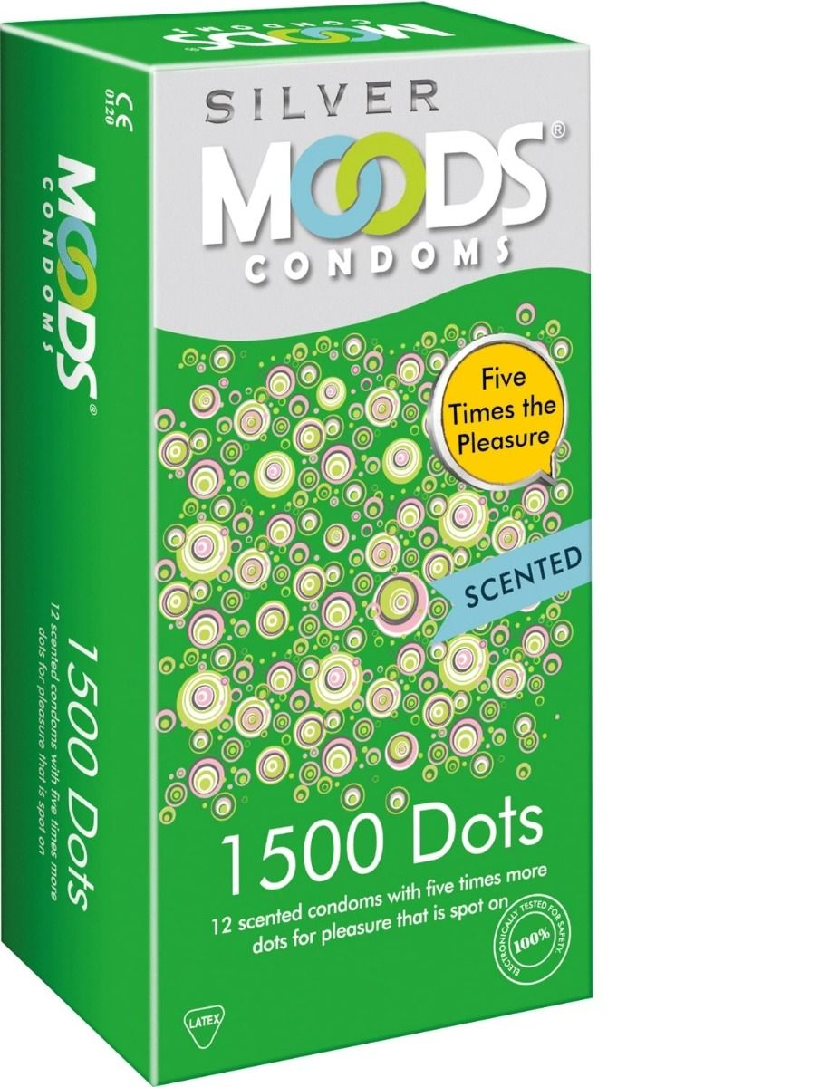 Buy Moods Silver 1500 Dots Condoms, 12 Count Online