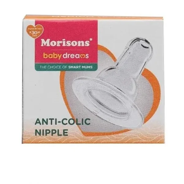 Morrison Wide Mouth Anti Colic Nipple Medium for 6M+, 1 Count, Pack of 1
