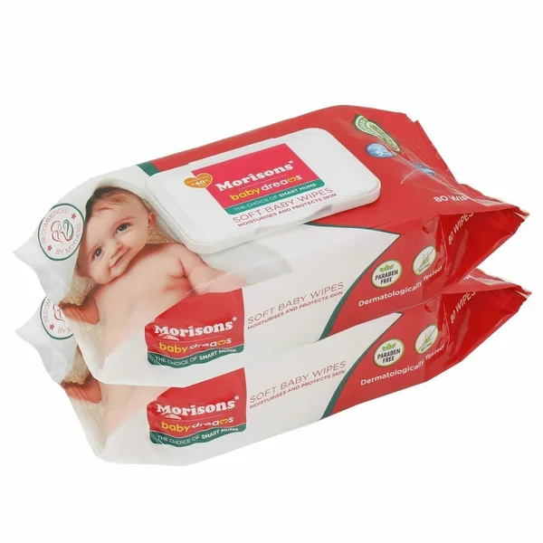 Morisons Soft Baby Wipes, 160 Count (2x80)
