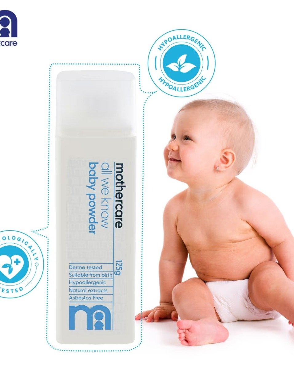 Mothercare All We Know Baby Powder, 125 gm, Pack of 1 Mothercare All We Know Baby Powder, 125 gm, Pack of 1