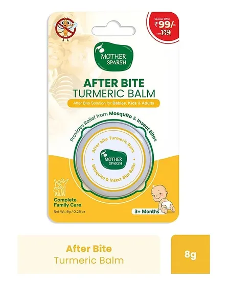 Mother Sparsh After Bite Turmeric Balm for 3+ Months, 8 gm