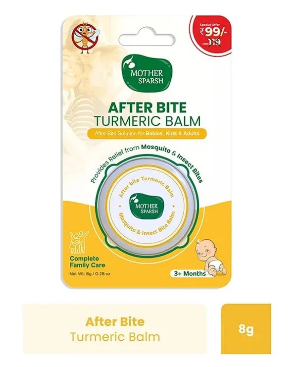 Mother Sparsh After Bite Turmeric Balm for 3+ Months, 8 gm, Pack of 1