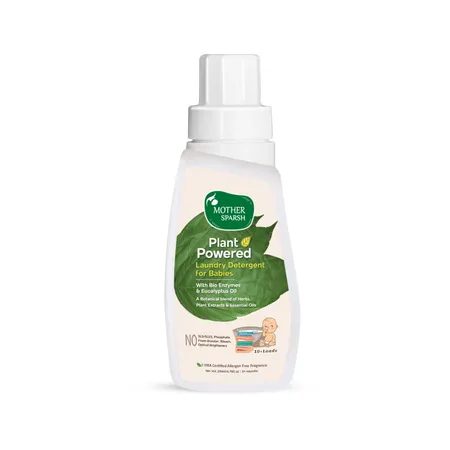 Mother Sparsh Plant Powered Laundry Detergent for Baby, 2x200 ml