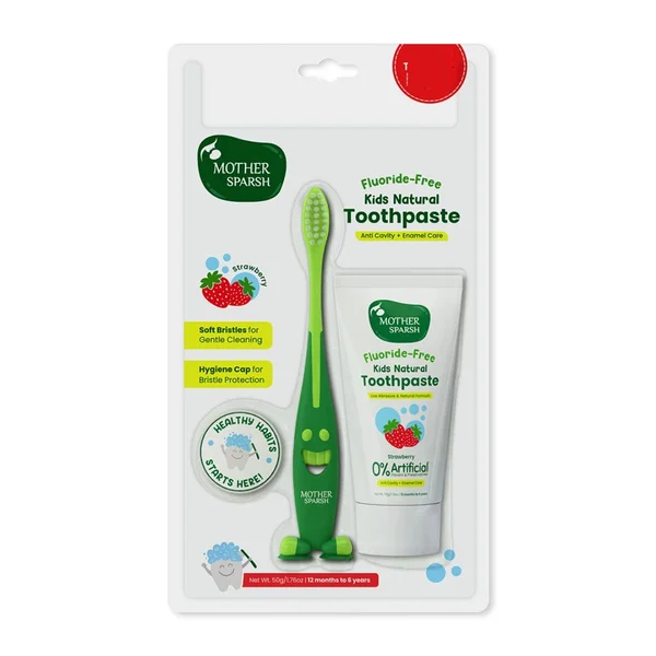 Mother Sparsh Kids Natural Strawberry Toothpaste, 50 gm, Pack of 1