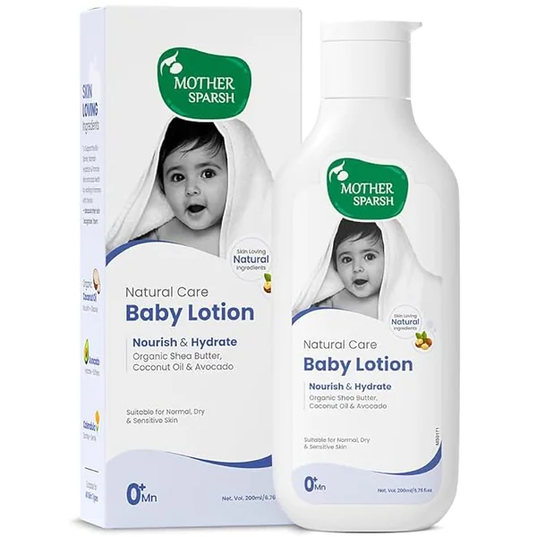 Mother Sparsh Natural Care Baby Lotion For 0+ Months, 200 ml, Pack of 1