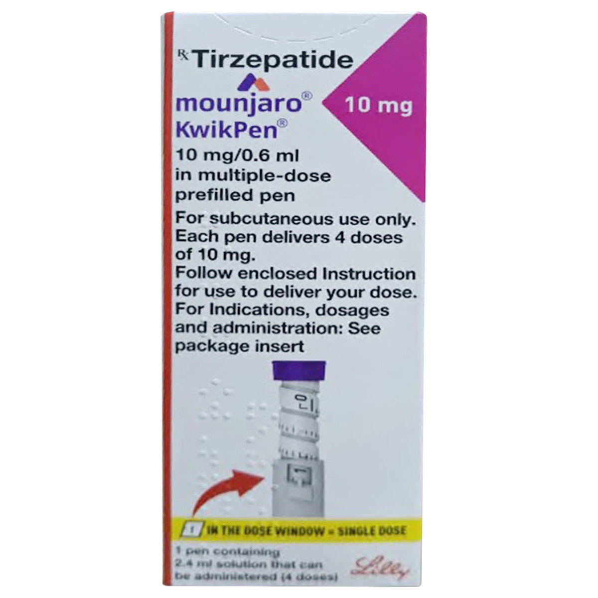 Mounjaro Kwikpen 10 mg PFP Injection 0.6 ml, Pack of 1 Mounjaro Kwikpen 10 mg PFP Injection 0.6 ml, Pack of 1