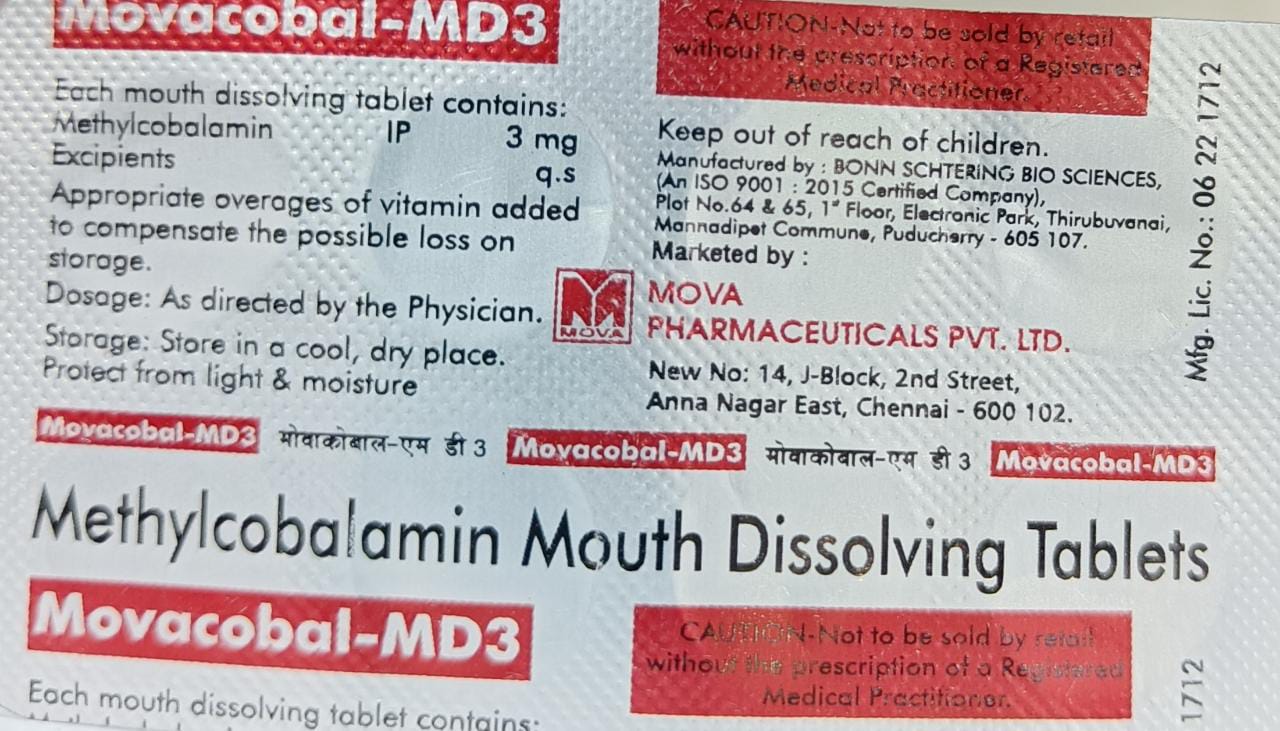 Movacobal-MD 3 Tablet 10's, Pack of 10 TABLETS Movacobal-MD 3 Tablet 10's, Pack of 10 TABLETS