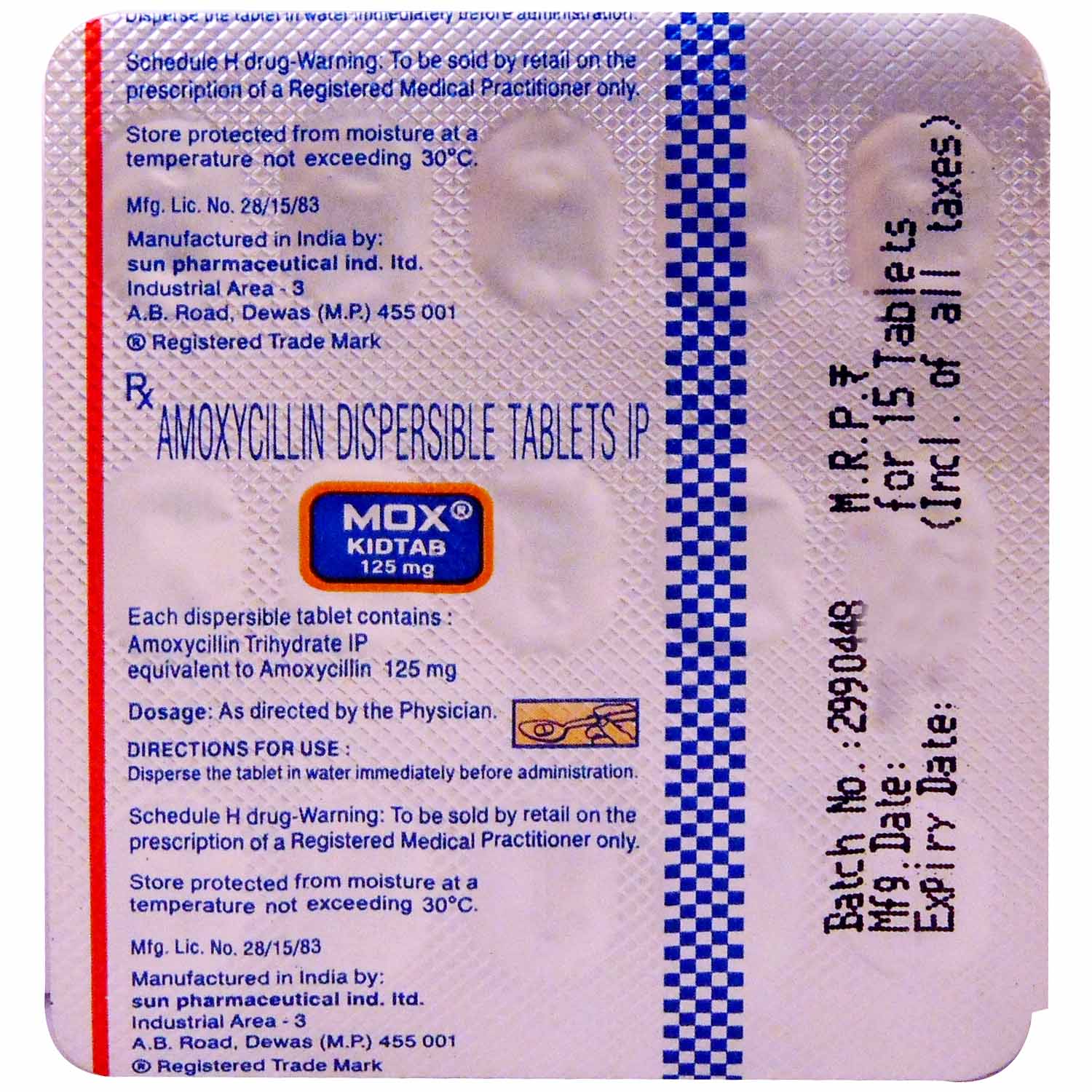 Mox Kid 125 mg Tablet 15's, Pack of 15 TABLETS Mox Kid 125 mg Tablet 15's, Pack of 15 TABLETS