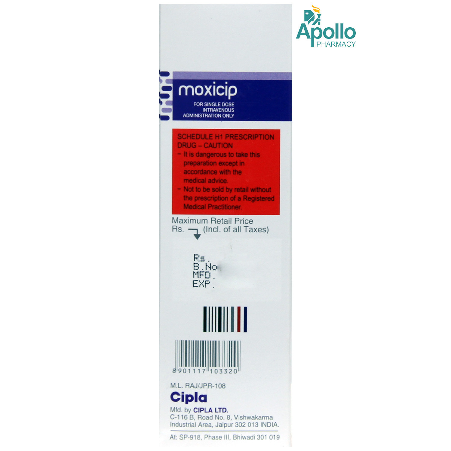 Moxicip Infusion 100 ml, Pack of 1 Infusion Moxicip Infusion 100 ml, Pack of 1 Infusion