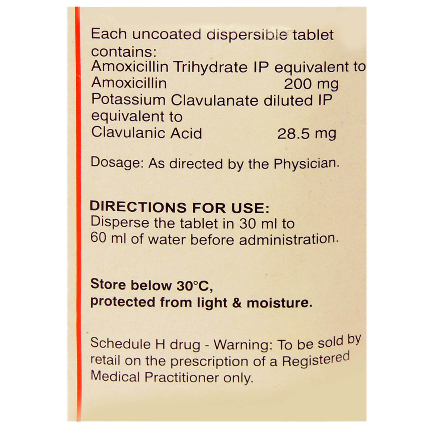 Moxclav BD 228.5 mg DT Tablet 6's, Pack of 6 TABLETS Moxclav BD 228.5 mg DT Tablet 6's, Pack of 6 TABLETS