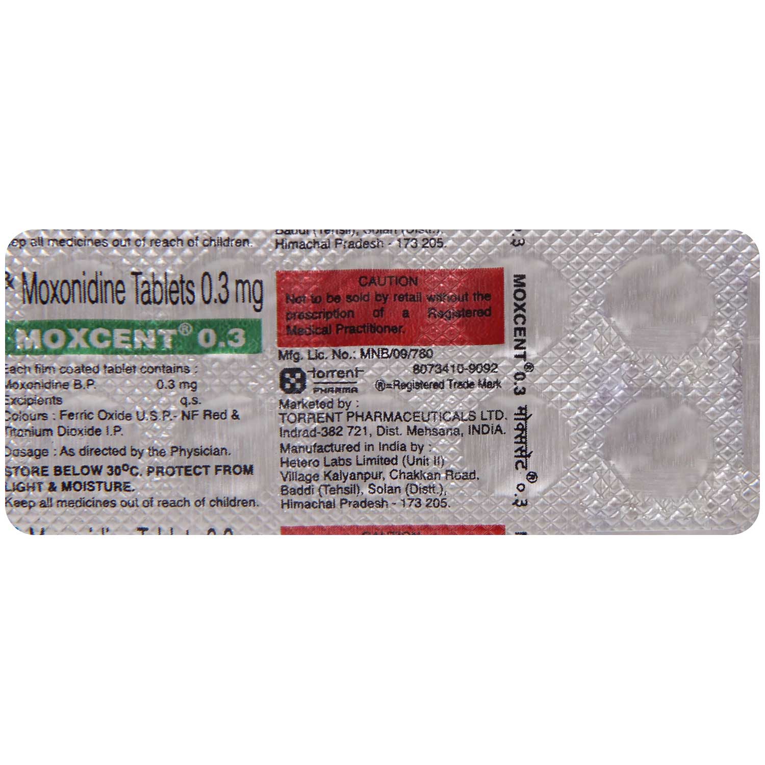 Moxcent 0.3 Tablet 10's, Pack of 10 TABLETS Moxcent 0.3 Tablet 10's, Pack of 10 TABLETS