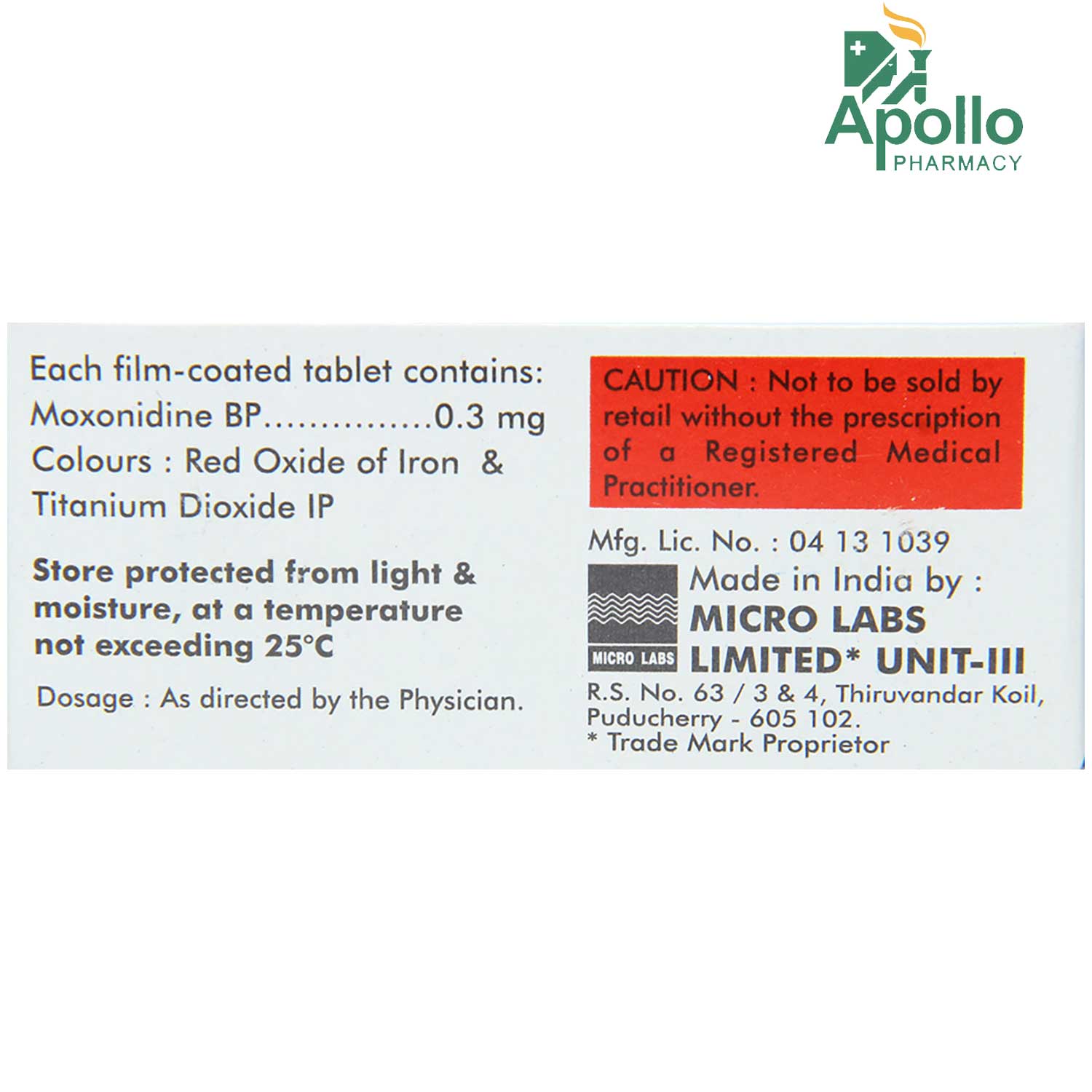 Moxilong 0.3 Tablet 10's, Pack of 10 TABLETS Moxilong 0.3 Tablet 10's, Pack of 10 TABLETS