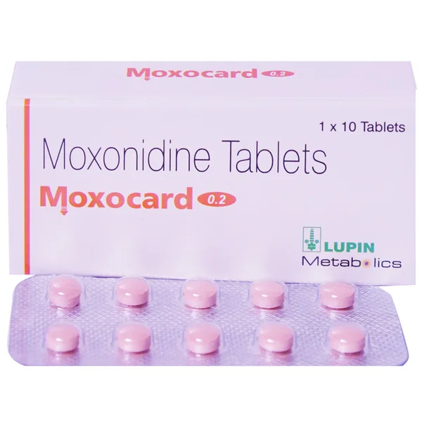 MOXOCARD 0.2MG TABLET, Pack of 10 TABLETS
