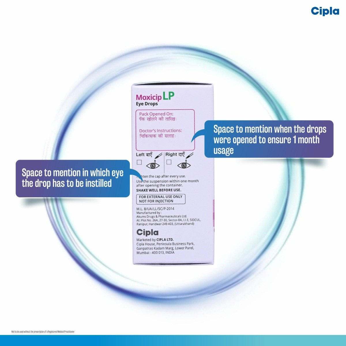 Moxicip LP Eye Drops 5 ml, Pack of 1 Eye Drops Moxicip LP Eye Drops 5 ml, Pack of 1 Eye Drops