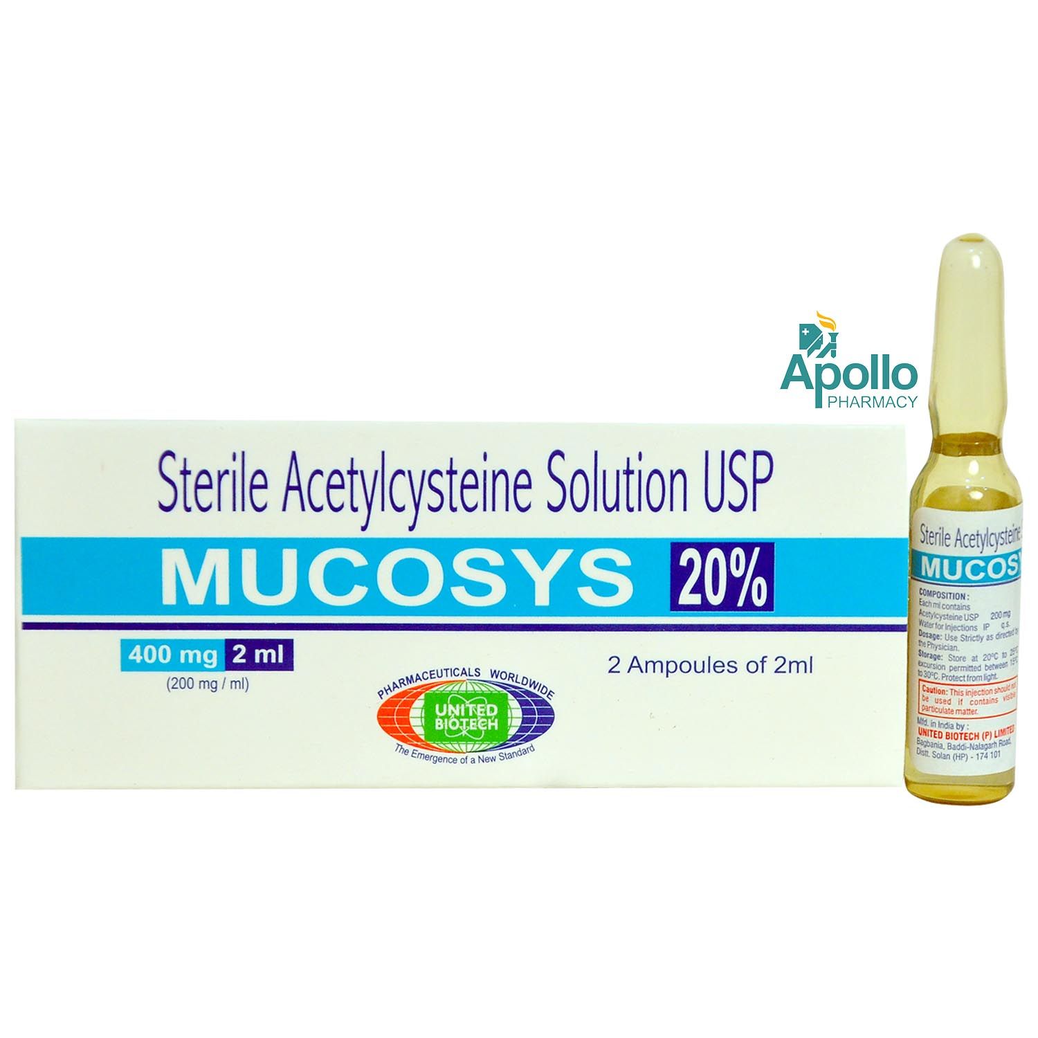 Buy Mucosys 20% Injection 2 ml online | Uses, Side Effects, Price and ...