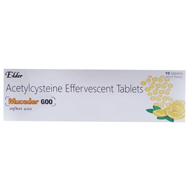 Muceder 600 Lemon Effervescent Tablet 10's