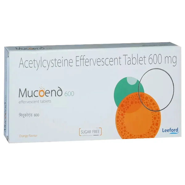 Mucoend 600 Orange Flavour Effervescent Tablet 10's