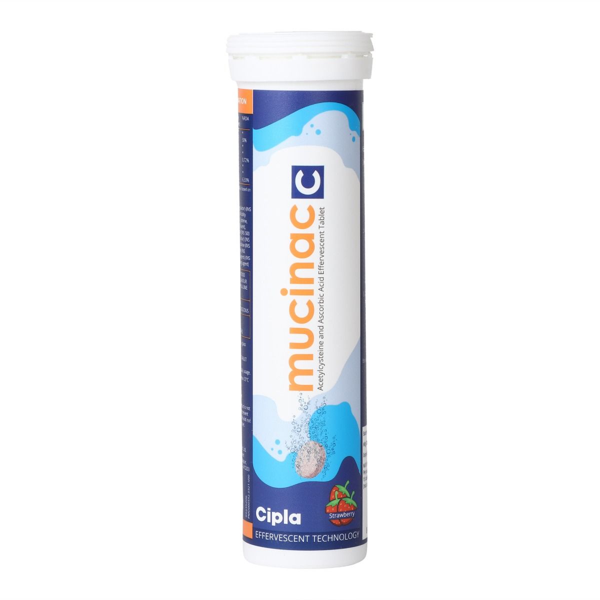 Buy Mucinac C Strawberry Effervescent Tablet 15's Online