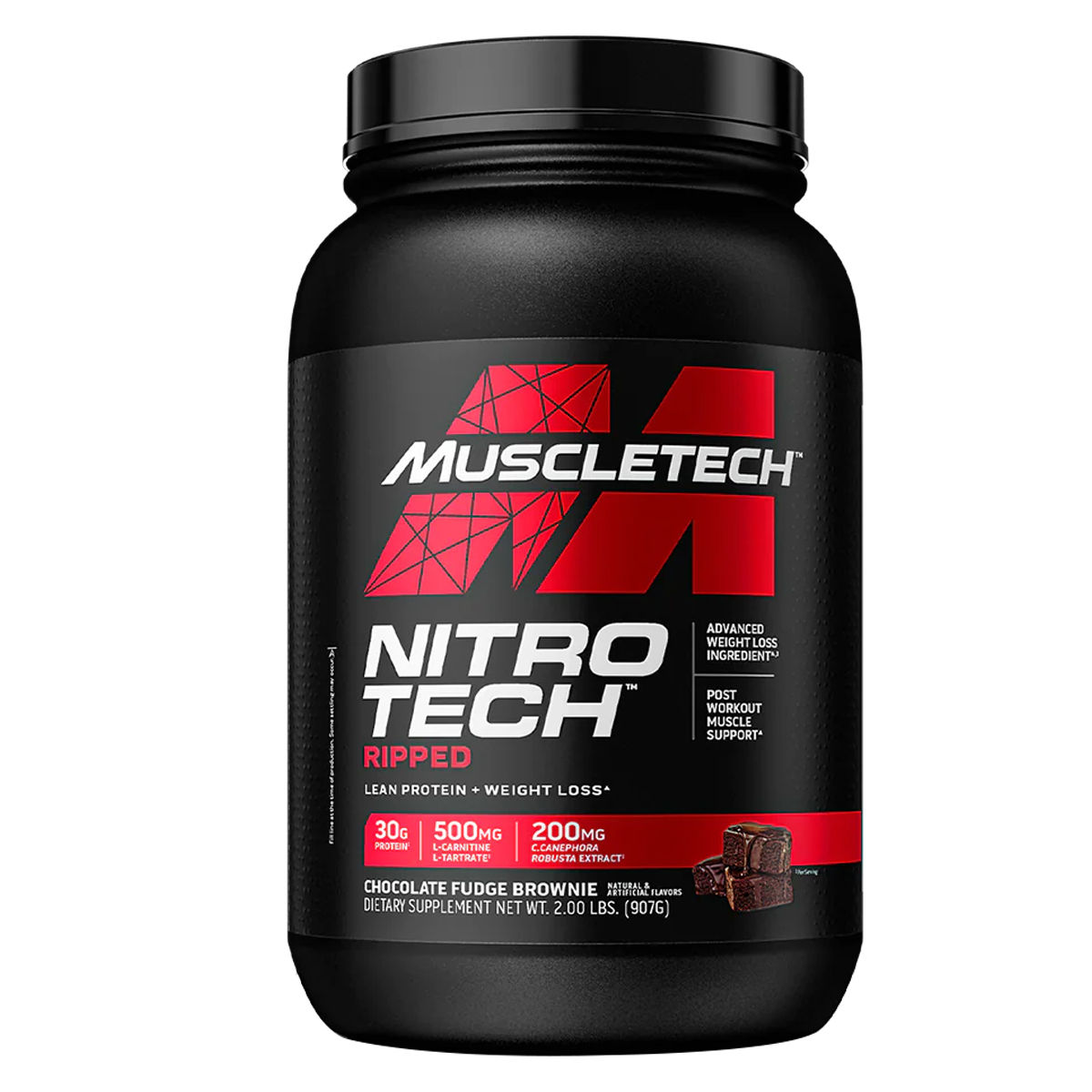 Muscletech NitroTech Ripped Chocolate Fudge Brownie Protein Powder