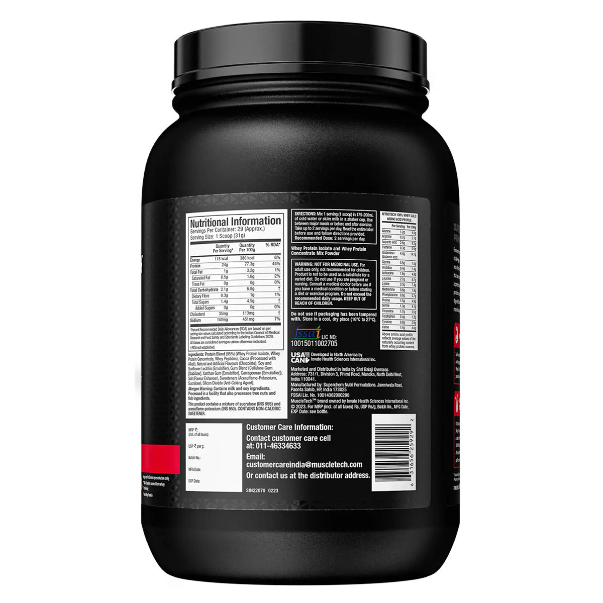 Muscletech Nitrotech 100 Whey Gold Double Rich Chocolate Flavour Powder 181 Kg Price Uses 9494