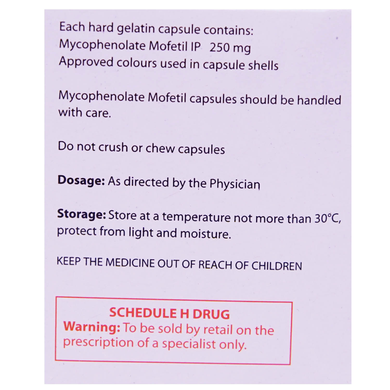 Mycept 250 Capsule 10's, Pack of 10 CAPSULES Mycept 250 Capsule 10's, Pack of 10 CAPSULES