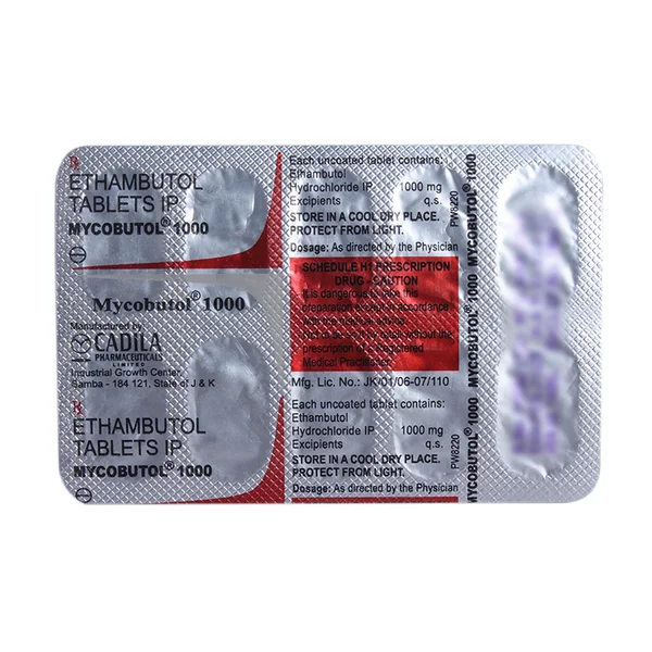 Mycobutol 1000 Tablet 10's