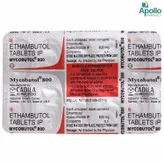 MYCOBUTOL 800MG TABLET, Pack of 10 TABLETS