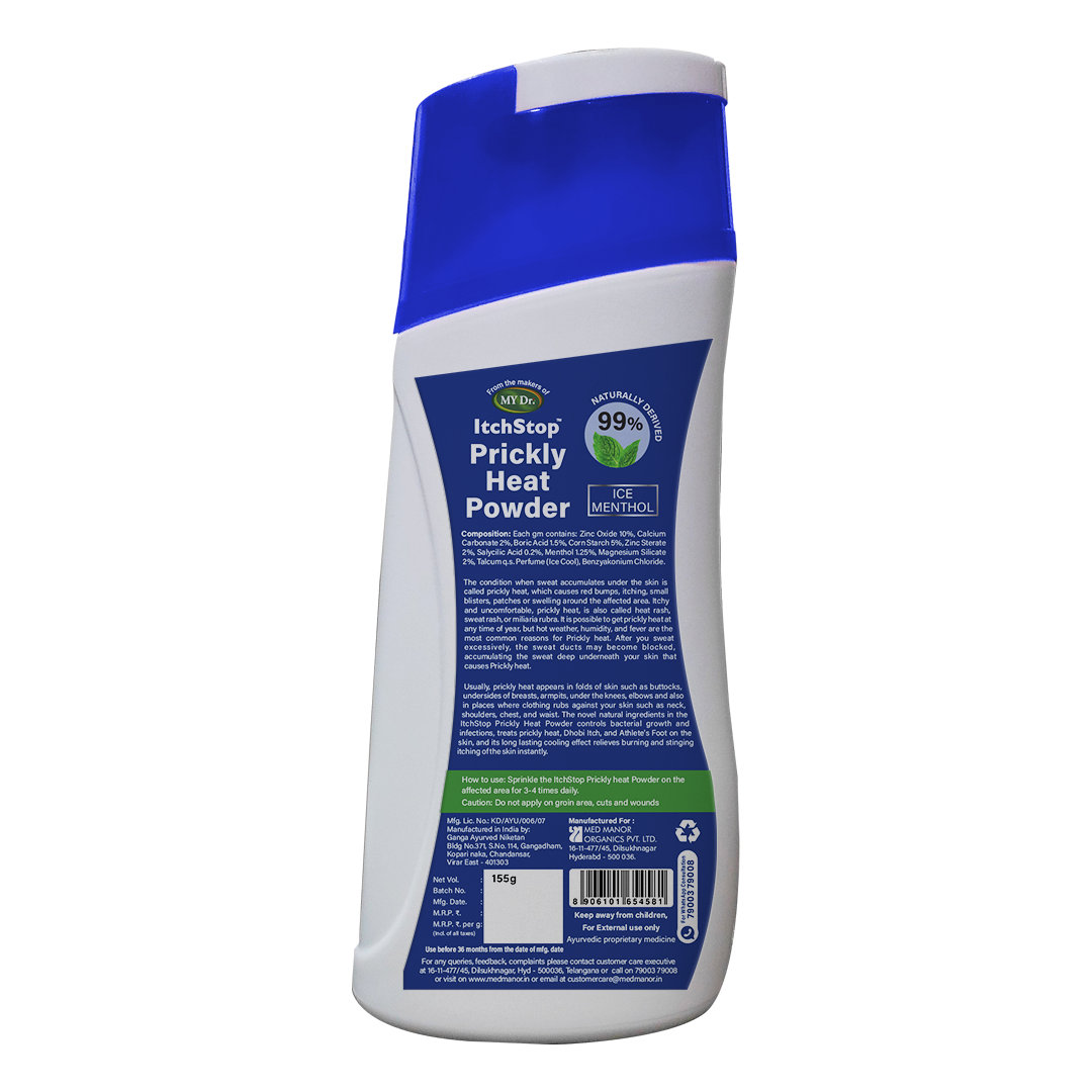 My Dr. Itch Stop Prickly Heat Ice Menthol Powder, 155 gm, Pack of 1 My Dr. Itch Stop Prickly Heat Ice Menthol Powder, 155 gm, Pack of 1