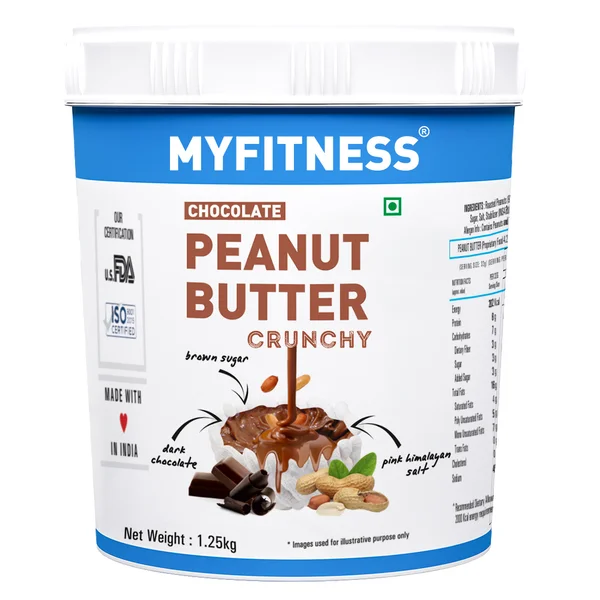 Myfitness Chocolate Peanut Butter Crunchy, 1.25 kg