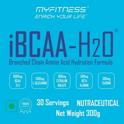 Myfitness iBCAA-H2O Icy Watermelon Flavour Powder, 300 gm, Pack of 1