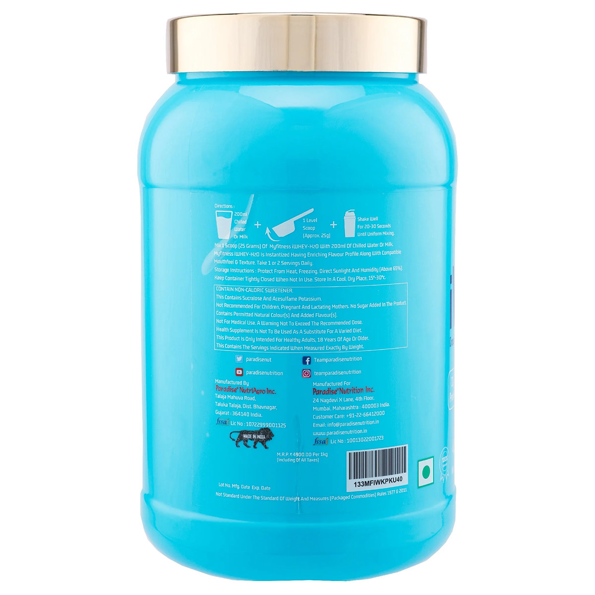 Myfitness iWhey-H2O Protein Kesar Pista Kulfi Flavour Powder, 1 kg, Pack of 1 Myfitness iWhey-H2O Protein Kesar Pista Kulfi Flavour Powder, 1 kg, Pack of 1