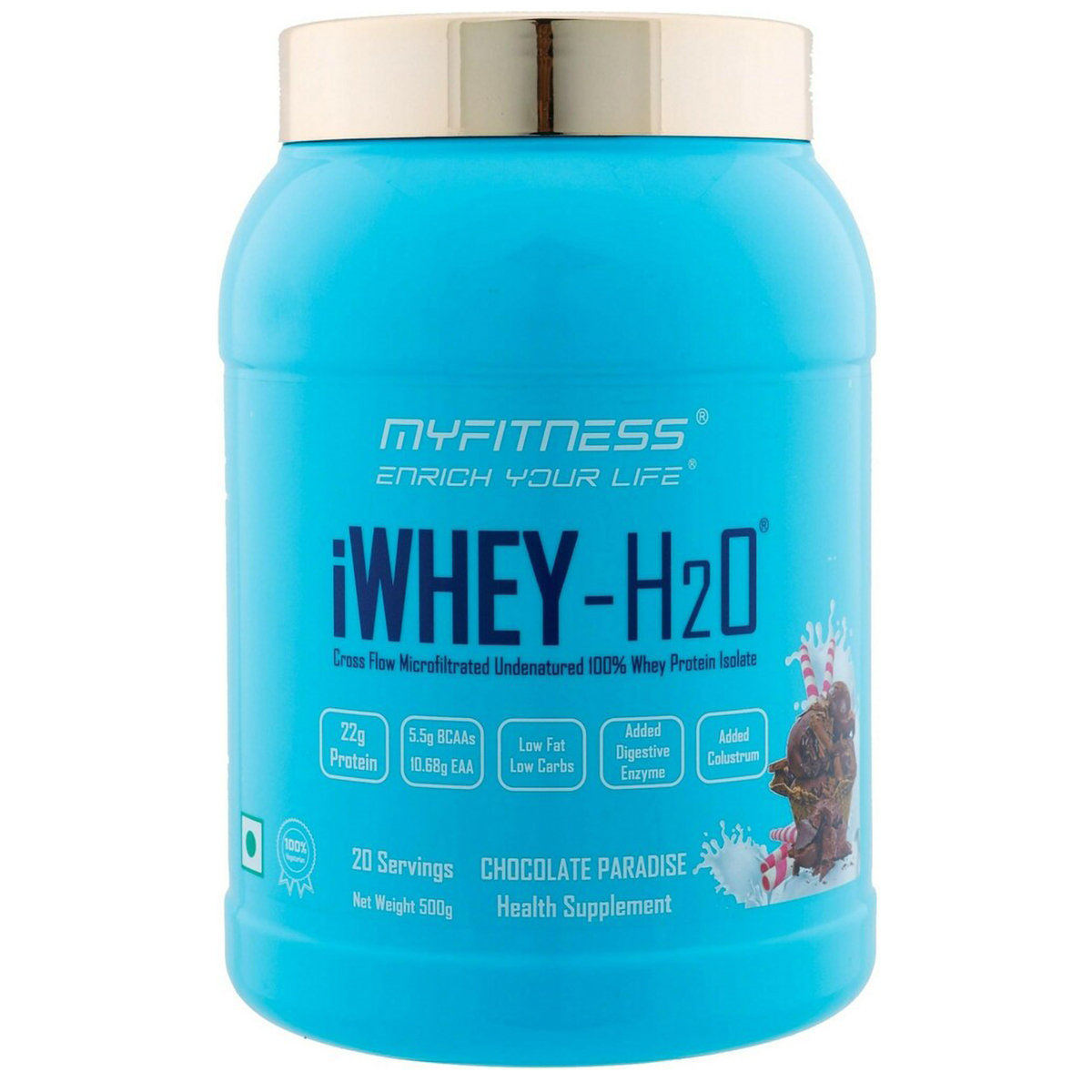 Myfitness iWhey-H2O Protein Chocolate Paradise Flavour Powder, 500 gm, Pack of 1 Myfitness iWhey-H2O Protein Chocolate Paradise Flavour Powder, 500 gm, Pack of 1