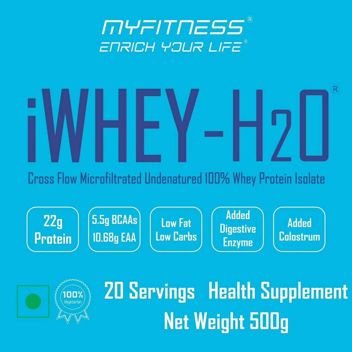 Myfitness iWhey-H2O Protein Chocolate Paradise Flavour Powder, 500 gm, Pack of 1 Myfitness iWhey-H2O Protein Chocolate Paradise Flavour Powder, 500 gm, Pack of 1