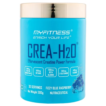 Myfitness Crea-H2O Creatine Power Formula Blue Raspberry Flavour Powder, 300 gm 