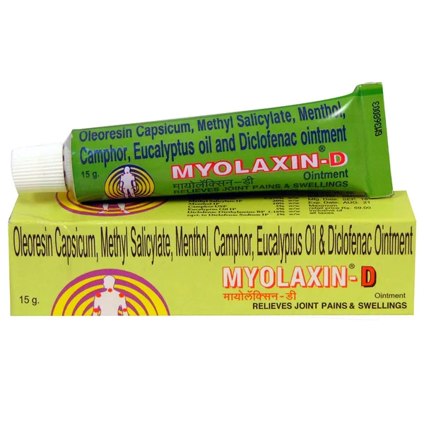 Myolaxin-D Ointment 15 gm, Pack of 1