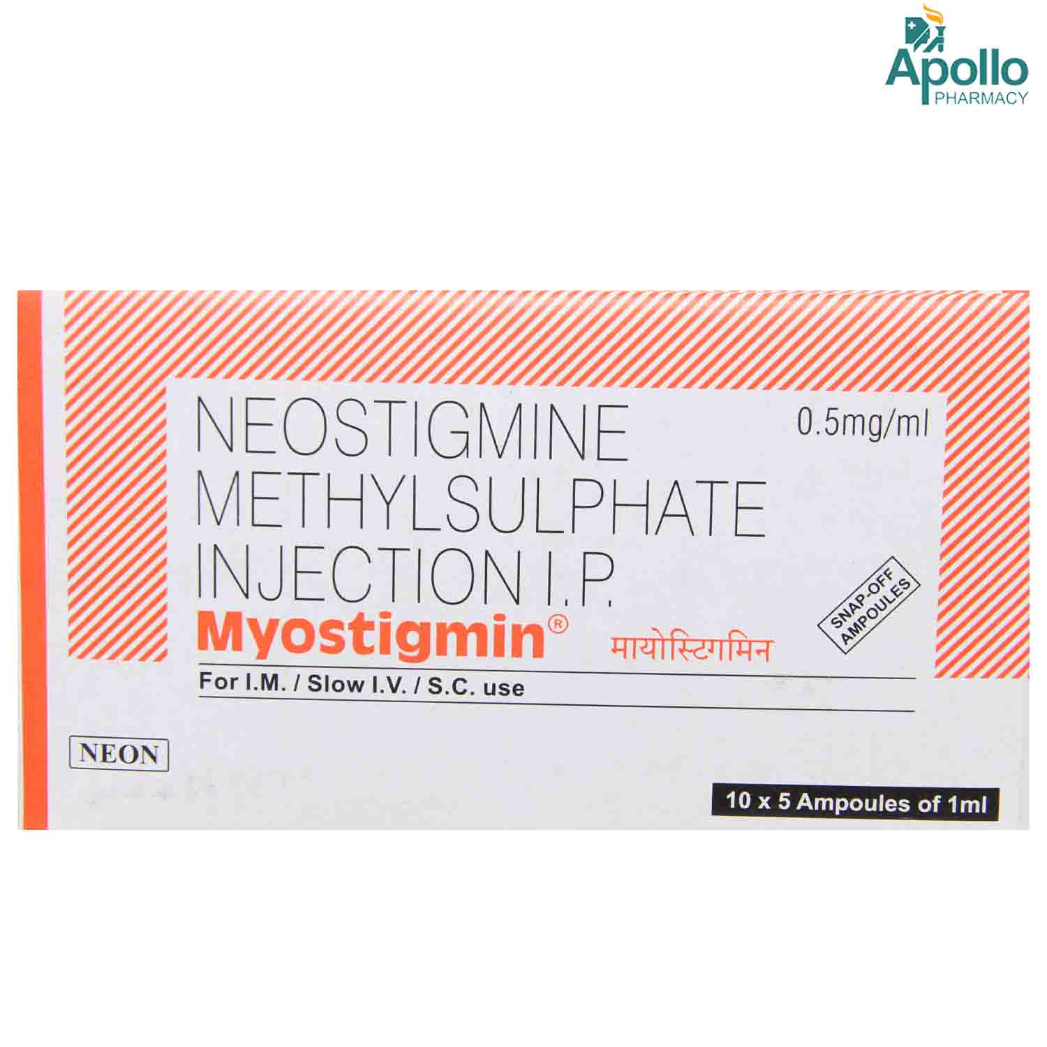 Myostigmin 0.5 mg Injection 1 ml Myostigmin 0.5 mg Injection 1 ml