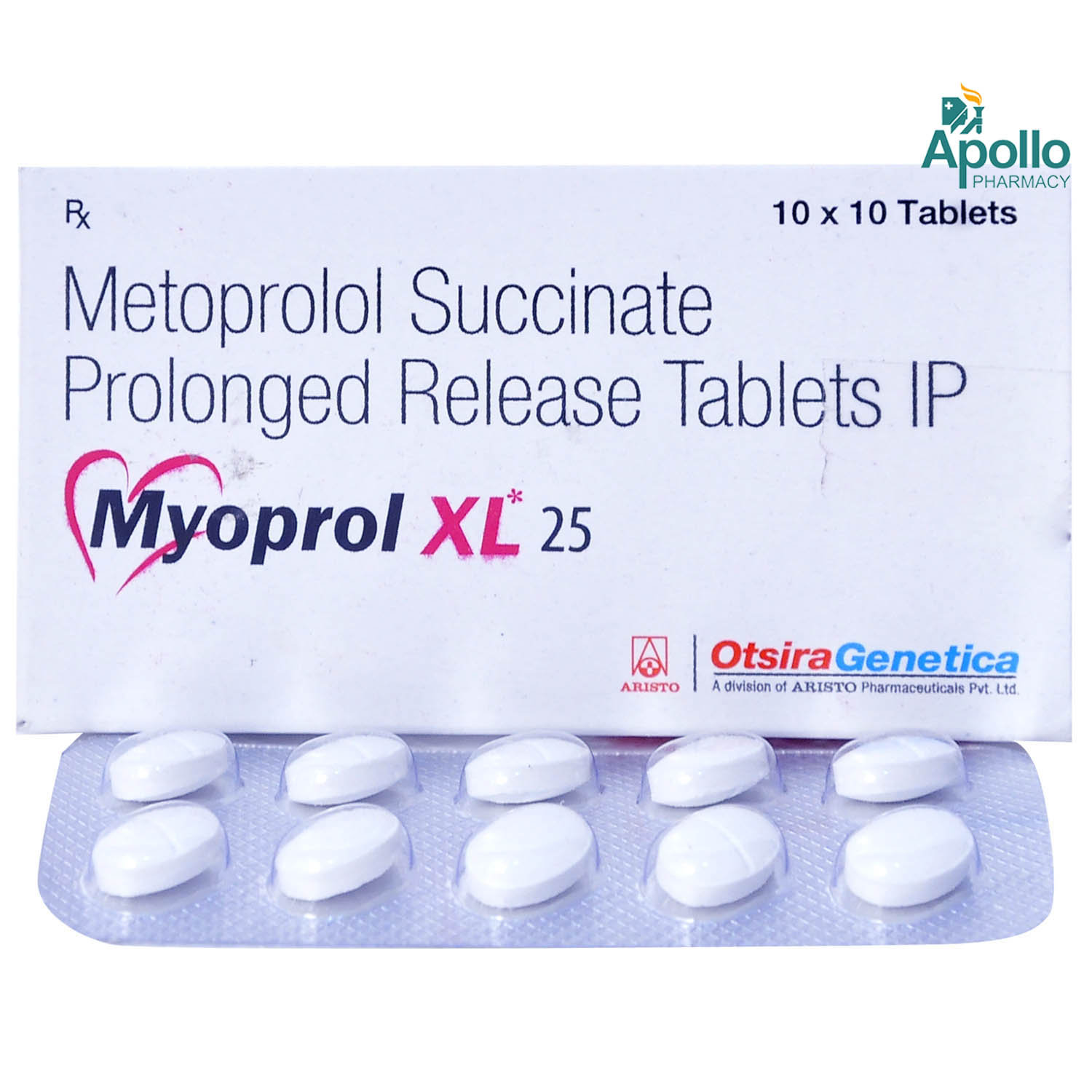 Myoprol XL 25 Tablet 10's, Pack of 10 TABLETS Myoprol XL 25 Tablet 10's, Pack of 10 TABLETS