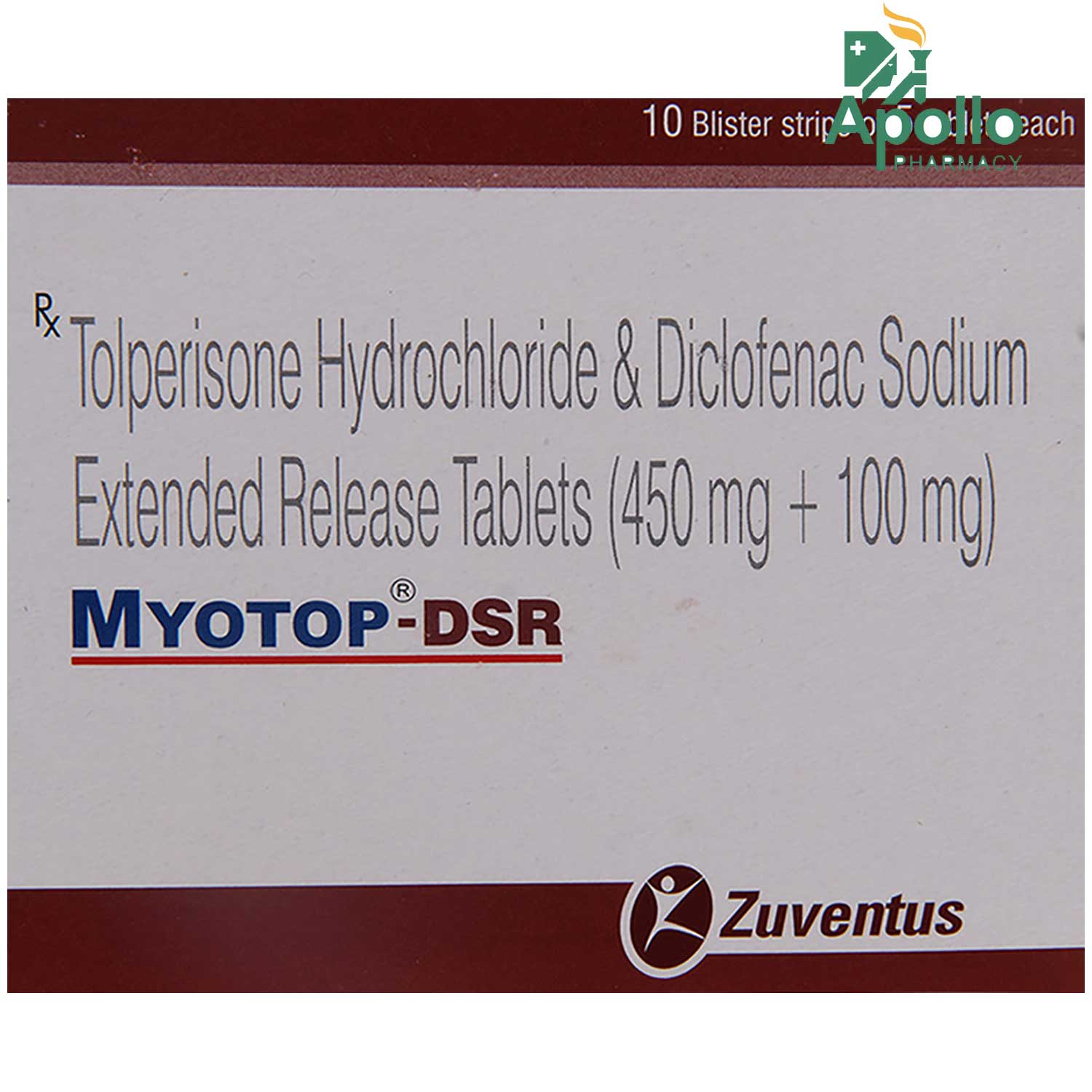 Myotop-DSR Tablet 5's, Pack of 5 Myotop-DSR Tablet 5's, Pack of 5