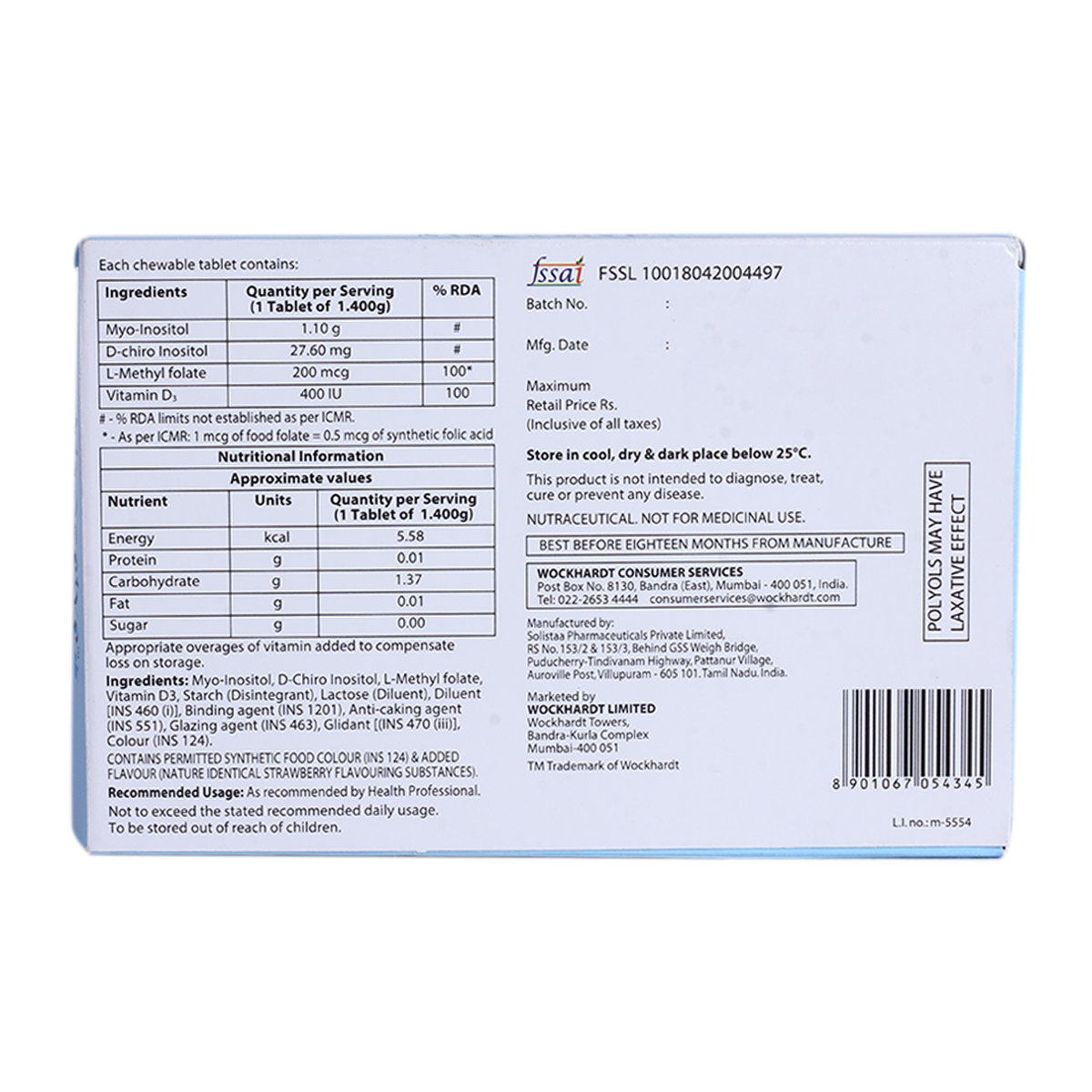 Myoceive Plus Tablet 10's, Pack of 10 Myoceive Plus Tablet 10's, Pack of 10