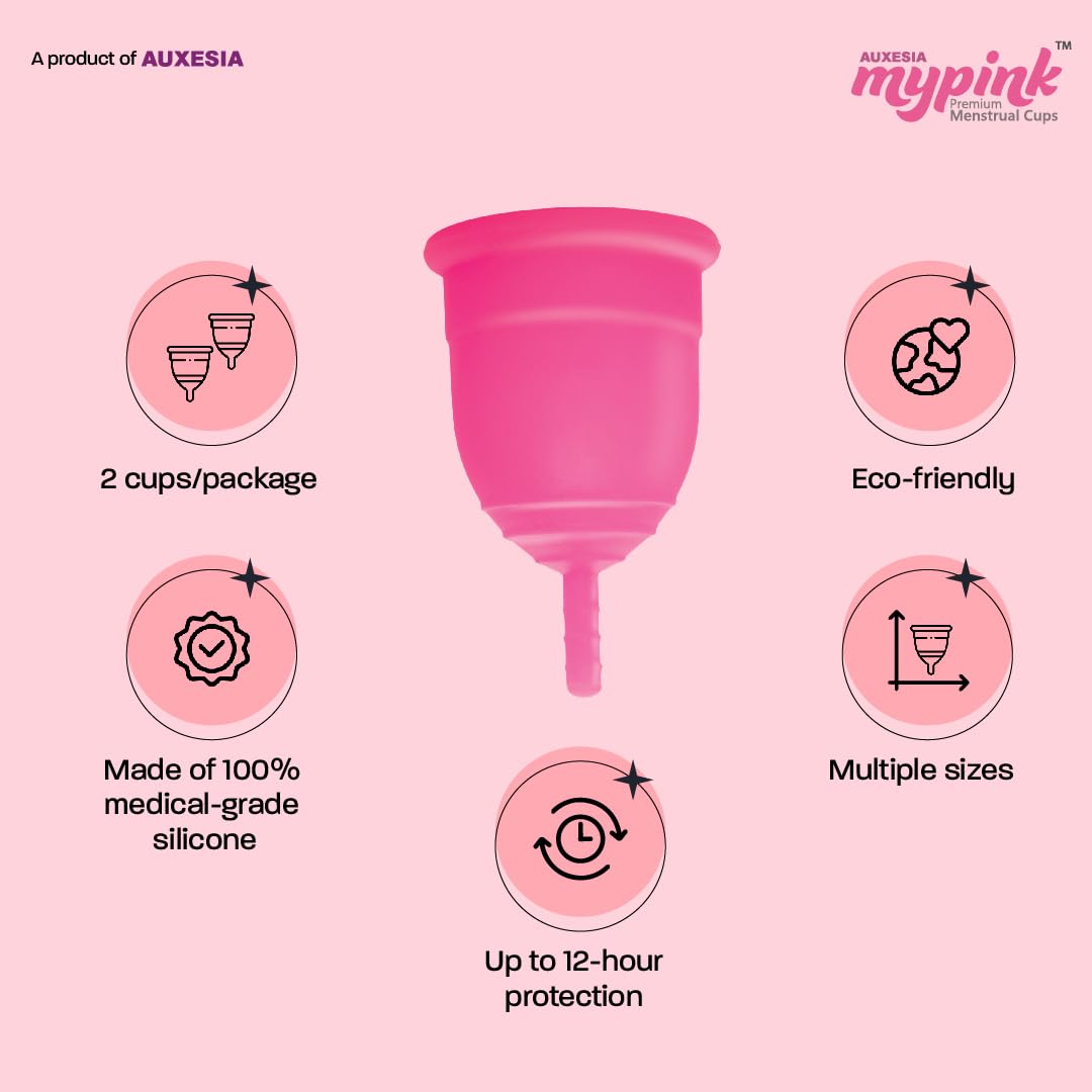 MYPINK Menstrual Cups Large for Women, 2 Count, Pack of 1 MYPINK Menstrual Cups Large for Women, 2 Count, Pack of 1