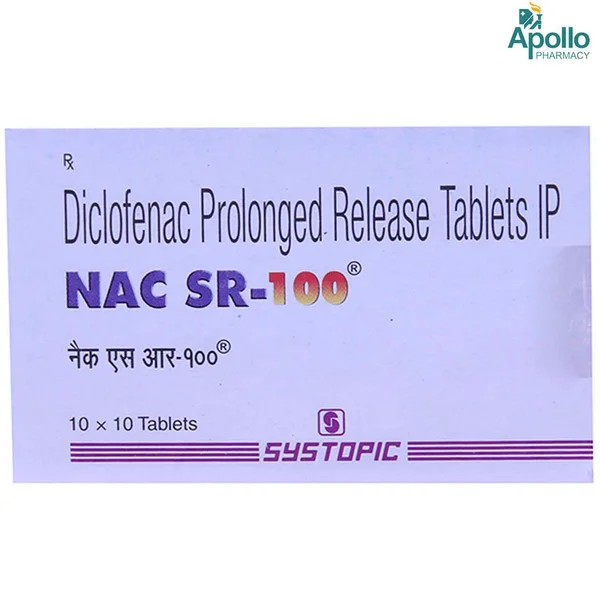 Nac SR 100 Tablet 10's, Pack of 10 TabletS
