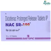 Nac SR 100 Tablet 10's, Pack of 10 TabletS