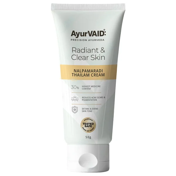 AyurVAID Nalpamaradi Thailam Cream, 50 gm - Brightening &amp; Detanning, Pack of 1
