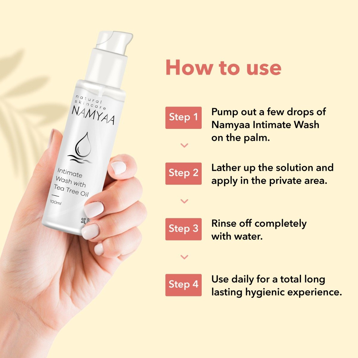 Namyaa Intimate Wash with Tea Tree Oil, 100 ml, Pack of 1 Namyaa Intimate Wash with Tea Tree Oil, 100 ml, Pack of 1