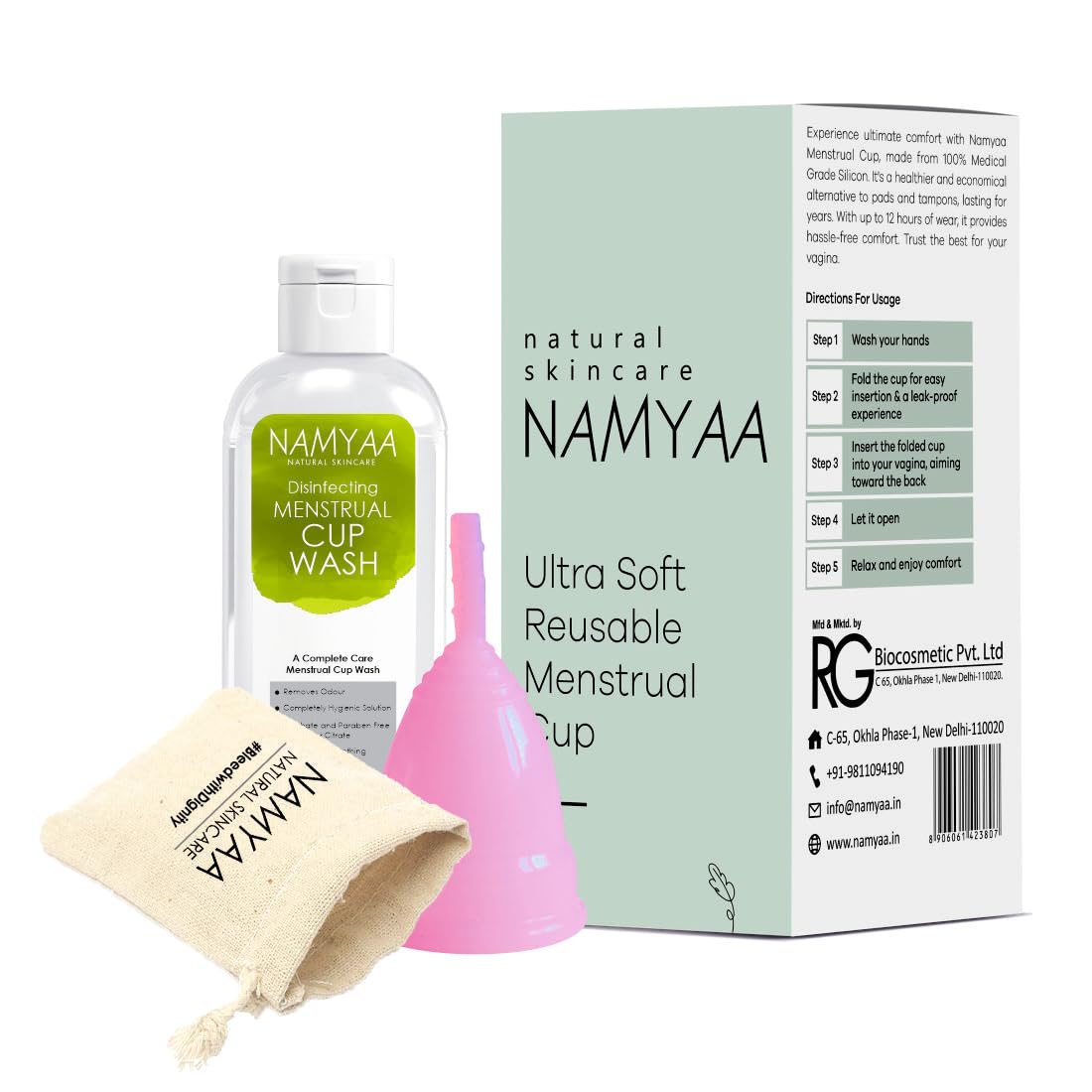 Namyaa Ultra Soft Reusable Menstrual Cup Large, 1 Count, Pack of 1 Namyaa Ultra Soft Reusable Menstrual Cup Large, 1 Count, Pack of 1